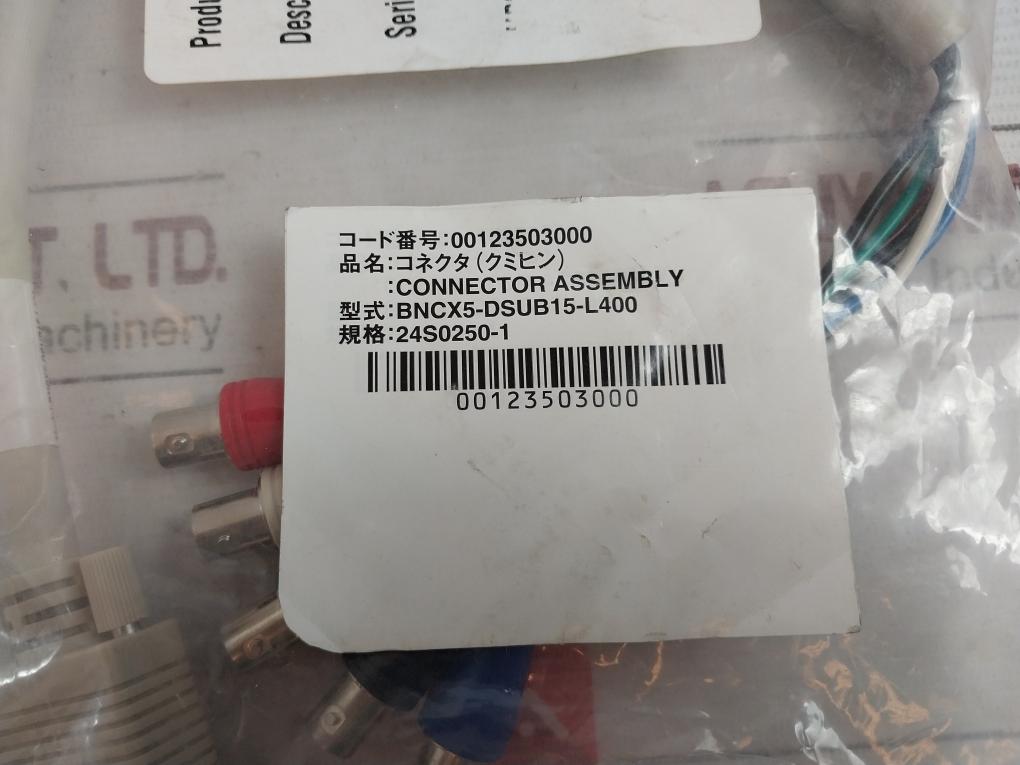 Furuno 001-235-030-00 Connector Assembly Bncx5-dsub15-l400, 24S0250-1