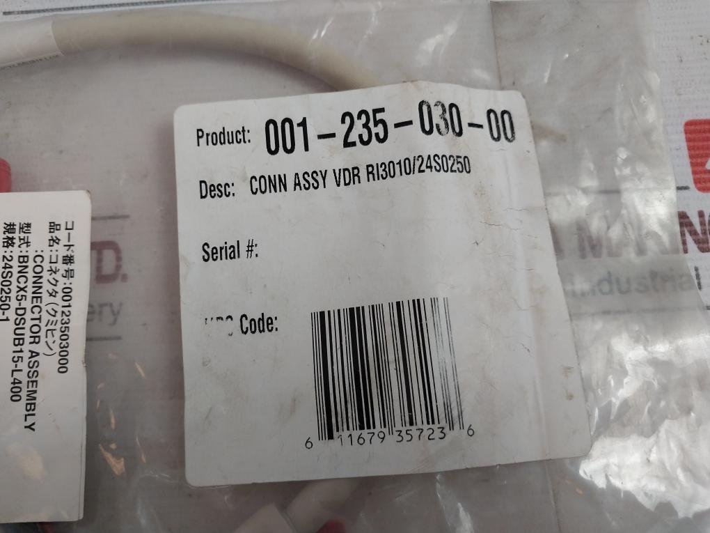 Furuno 001-235-030-00 Connector Assembly Bncx5-dsub15-l400, 24S0250-1