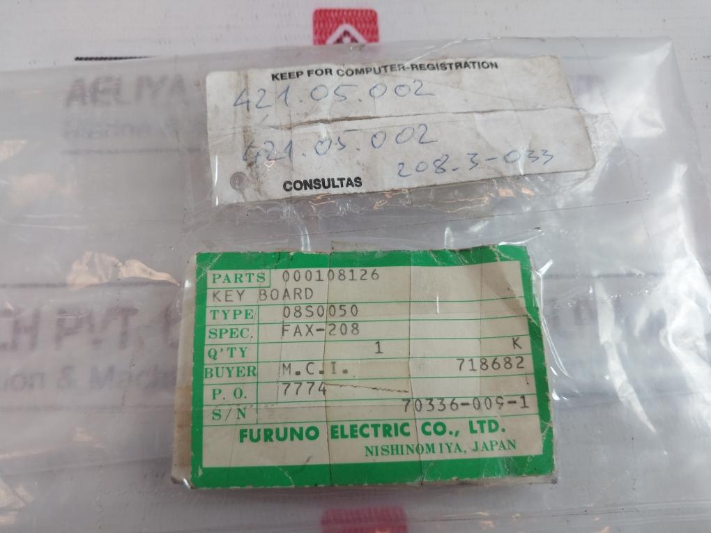 Furuno Weatherfax 000108126 Key Board 08S0050 (Fax-208)