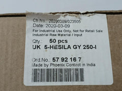Fuse Modular Terminal Block Uk 5-hesila Gy 250-i Phoenix Contact (1 Box = 50 Pcs)
