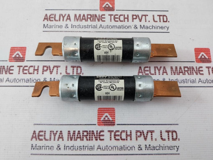 Lot of 2X FUSETRON FRN-R-100 Dual-Element Time-Delay Fuse 250V AC
