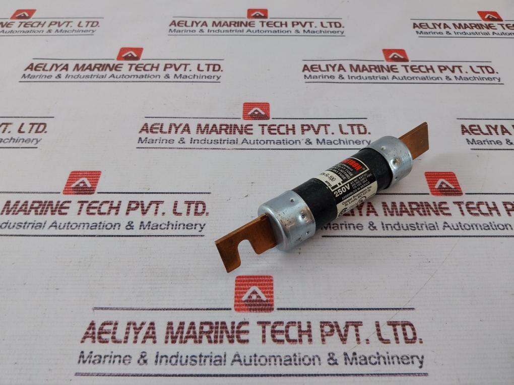 Lot of 2X Fusetron Frn-r-100 Dual-element Time-delay Fuse 250v