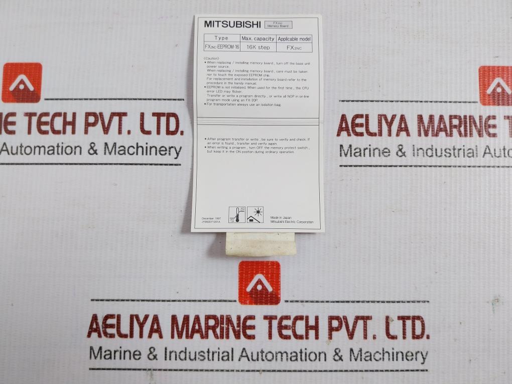 Fx2Nc-eeprom-16 Mitsubishi Programmable Controller Memory Board
