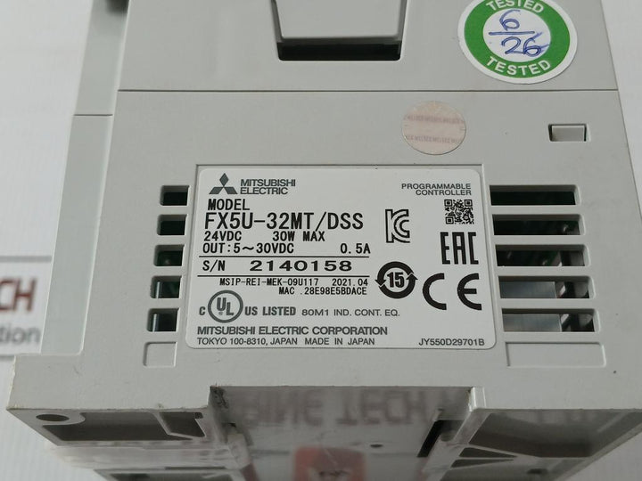 Fx5U-32M Mitsubishi Electric 5-30Vdc 0.5A Plc Controller