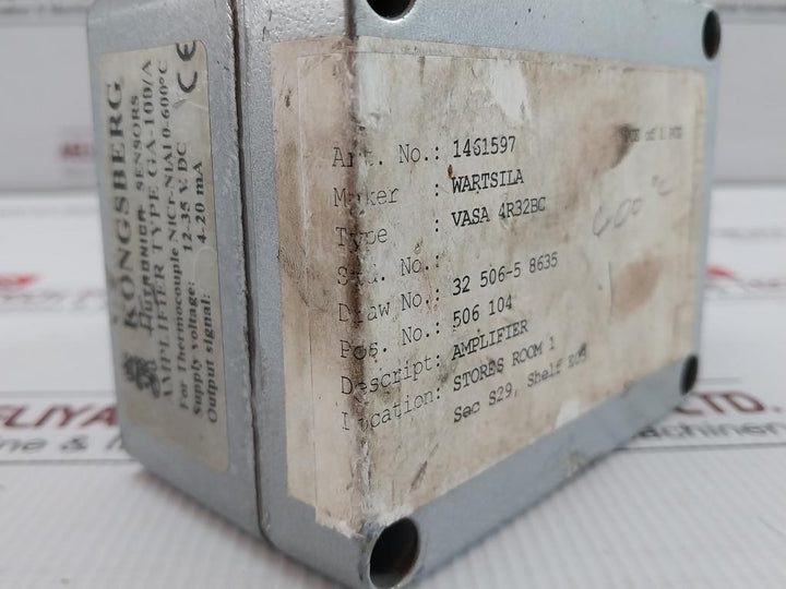 Ga-100/A Thermocouple Amplifier Connection Box Kongsberg 12-35V Dc