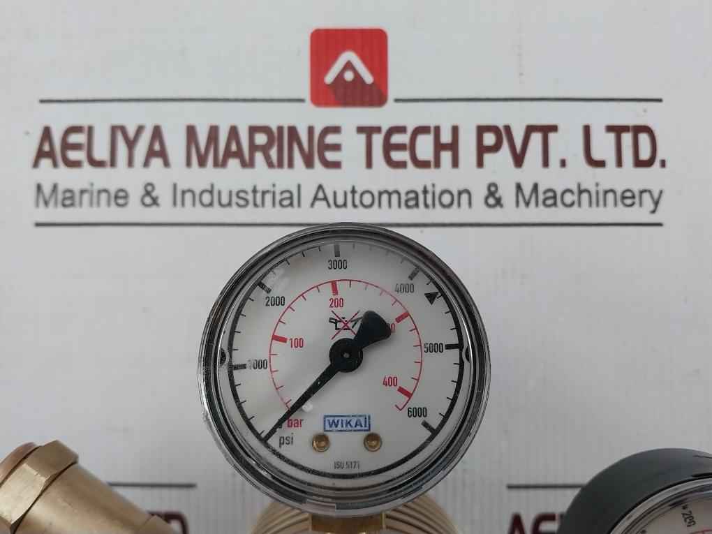 Wika Ga600 0-41 Bar High Pressure Gas Regulator 0-1000 Psi