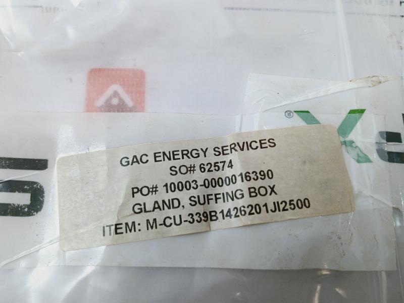 Gac 339b14262-01 Ji2500 Follower Stuffing Box Gland