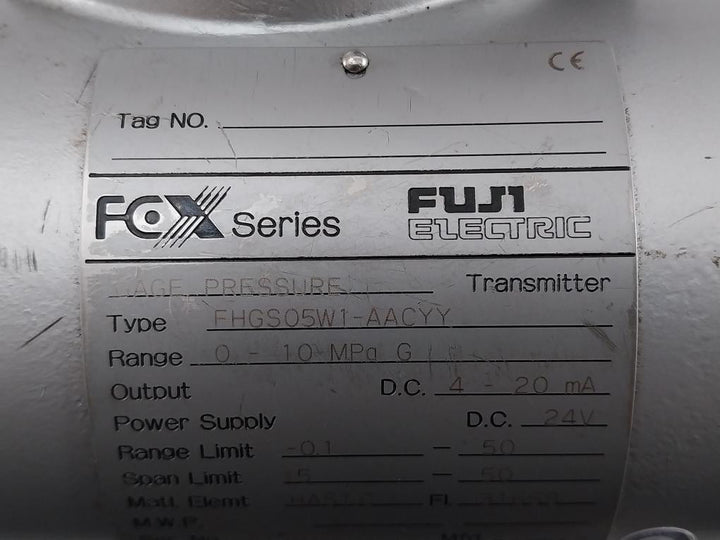 Gage-Pressure-Transmitter-24v-Output-D-C-4-20-Ma-Fuji-Electric-Fhgs05w1-Aacyy-13