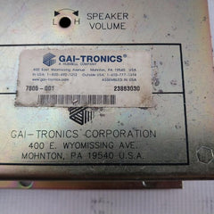 Gai-tronics Speaker Amplifier Assembly 1/16A 125V 7805-001