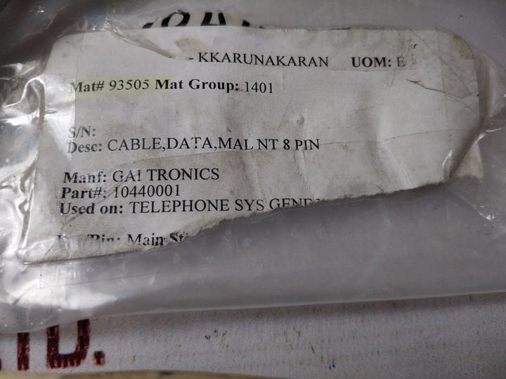 Gai-tronics 10440-001 Rig Telephone System Test Cable