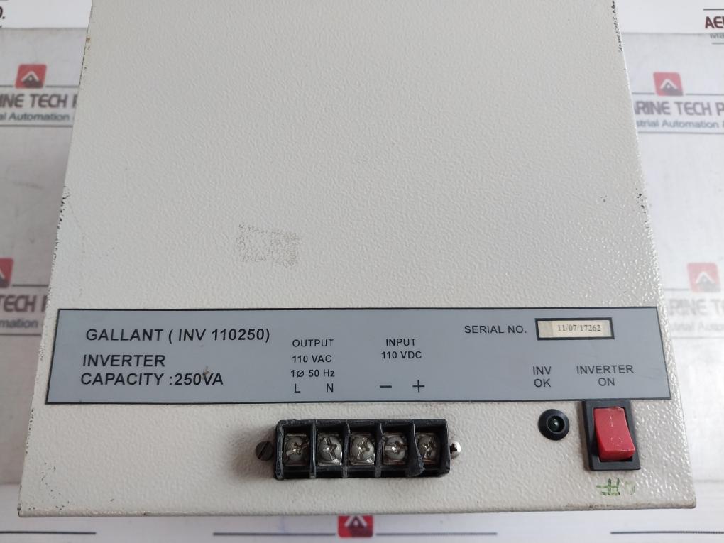 Gallant INV 110250 Inverter Capacity 250VA Input 110VDC Output 110VAC