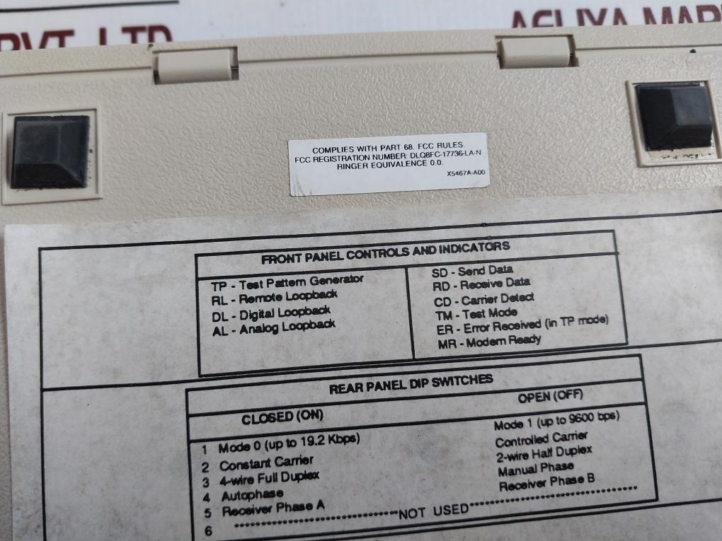 Gandalf Lds 120E Limited Distance Modem 5368Z1 120V 60Hz 100A