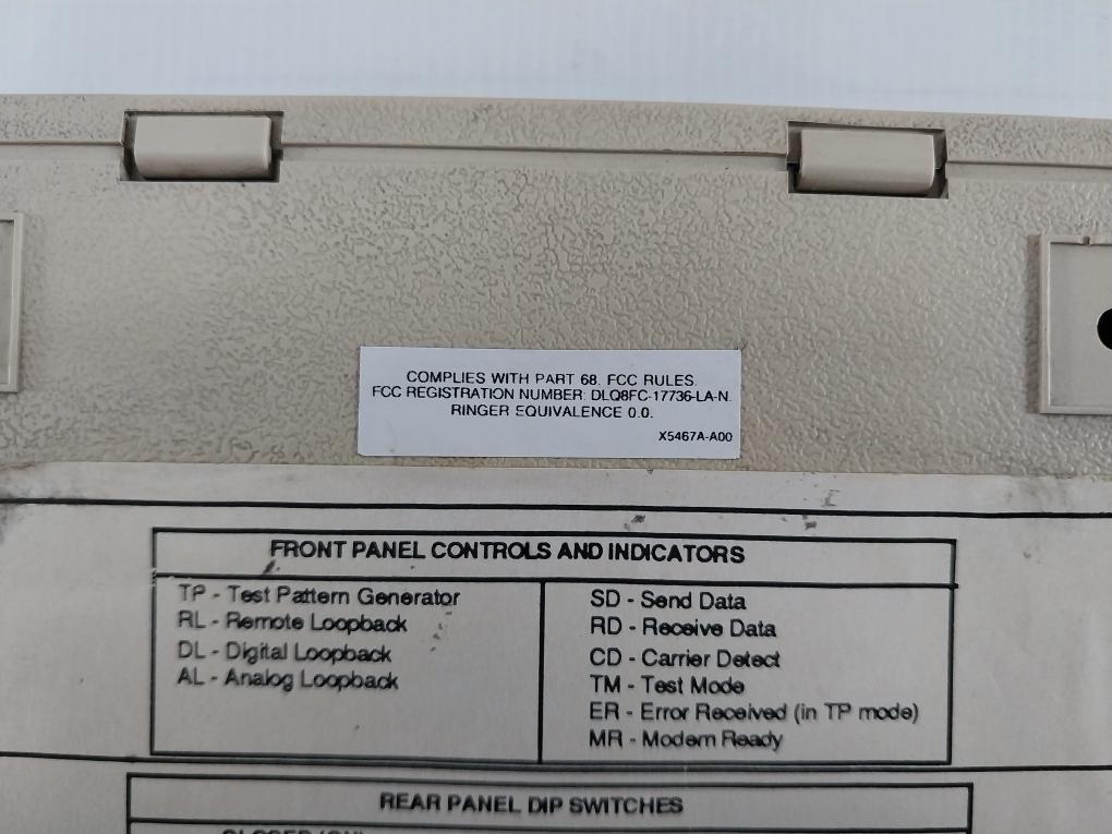 Gandalf Lds 120E Limited Distance Modem 5368Z1 120V 60Hz 100A 2000M2 Rev.D
