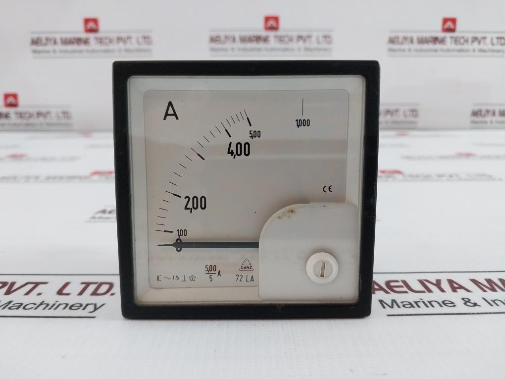 Ganz 72 La Ammeter 0-5,00/1,000A 5,00/5A