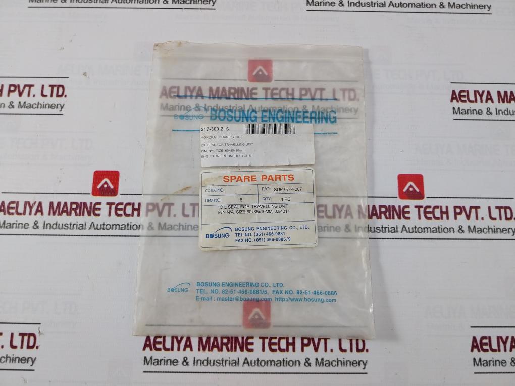 Gapi 70 110 12 Oil Seal For Travelling Unit Size 60X85X10Mm