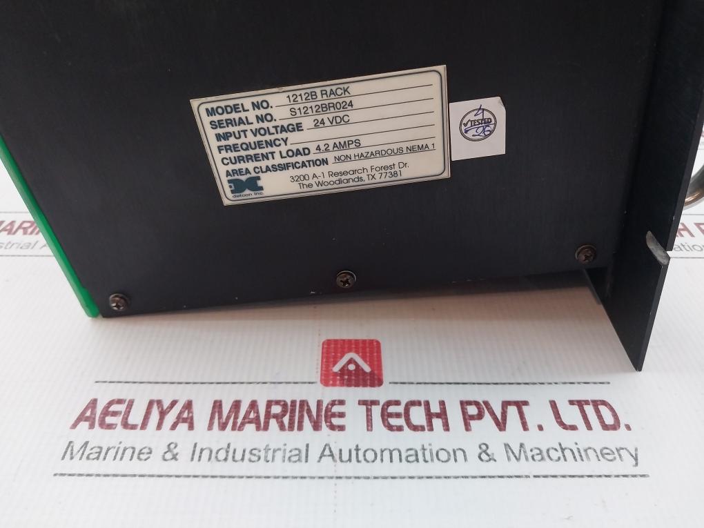 Gas Detection Control Rack Module 1212B Detcon 24Vdc 4.2Amps