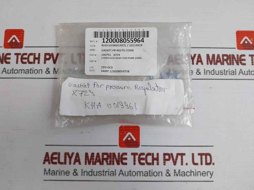 Gasket For Pressure Regulator 100792 X729