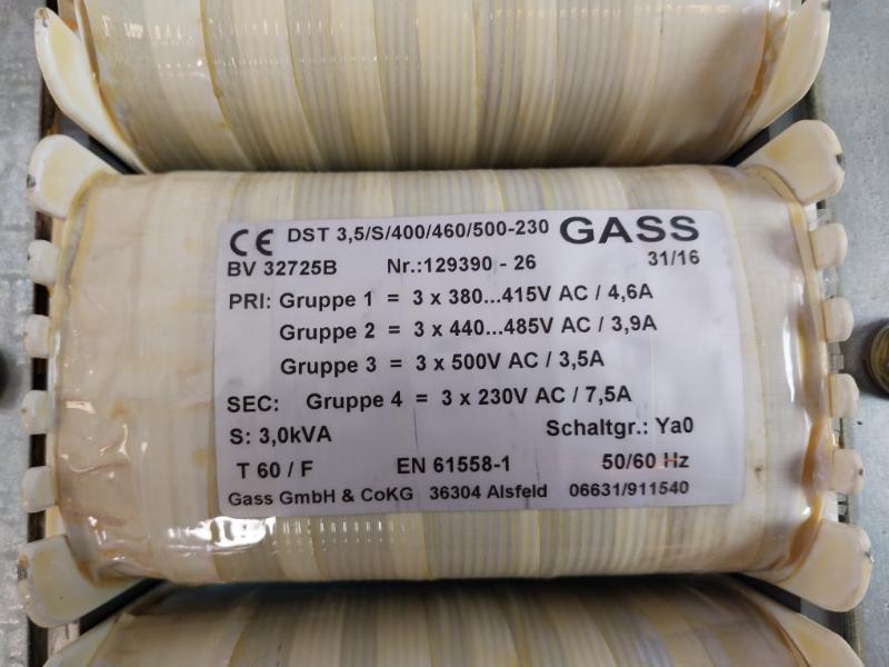 Gass Dst 3,5/S/400/460/500-230 Transformer