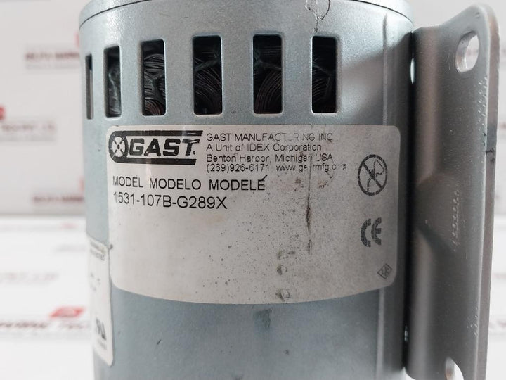 Gast Rotary Vane Vacuum Pump 220-240V 60/50Hz, 1531-107B-g289X