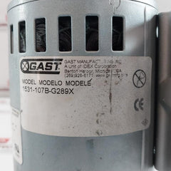 Gast Rotary Vane Vacuum Pump 220-240V 60/50Hz, 1531-107B-g289X