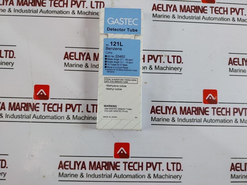 Gastec 121l Benzene Detector Tube Measuring Range 0.1-65 Scale Range: 0.1-10