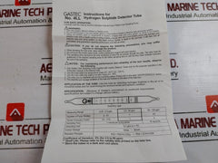Gastec 4ll Hydrogen Sulphide Detector Tube Measuring Range 0.25-120 Scale Range (2.5)-60 00290