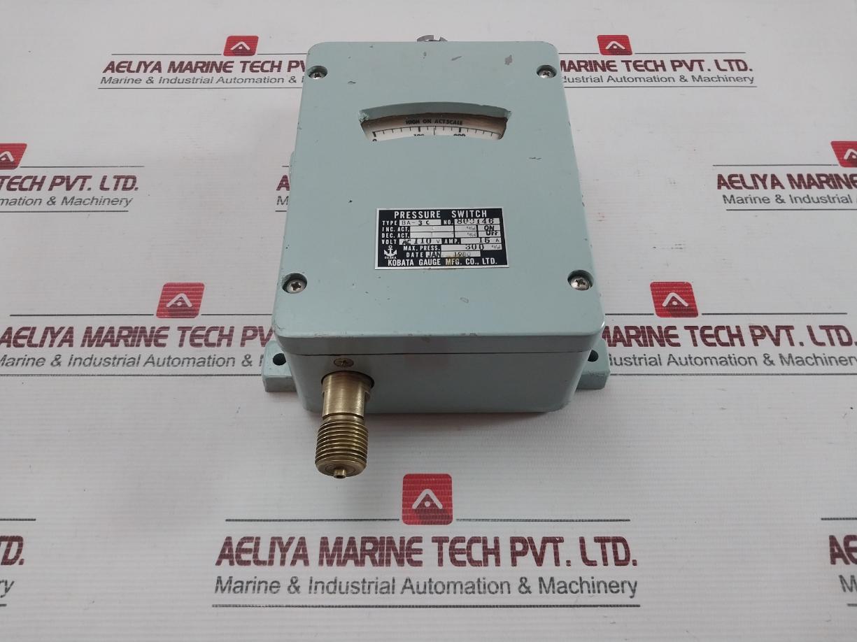 Ba-3C Pressure Switch 300 Kg/Cm2 Kobata Gauge Ac 110 V