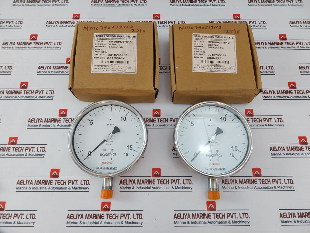 Gauges Bourdon Bspg-v Pressure Gauge 0-16 Kg/Cm2