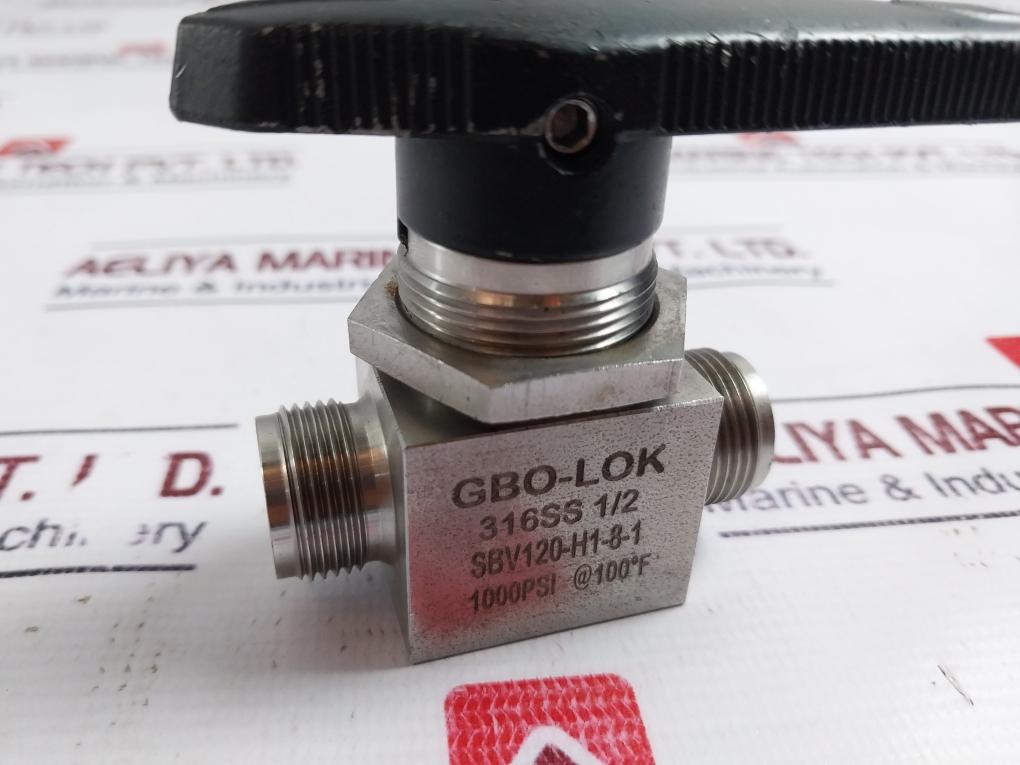 GBO-LOK SBV120-H1-8-1 Ball Valve 316SS 1/2