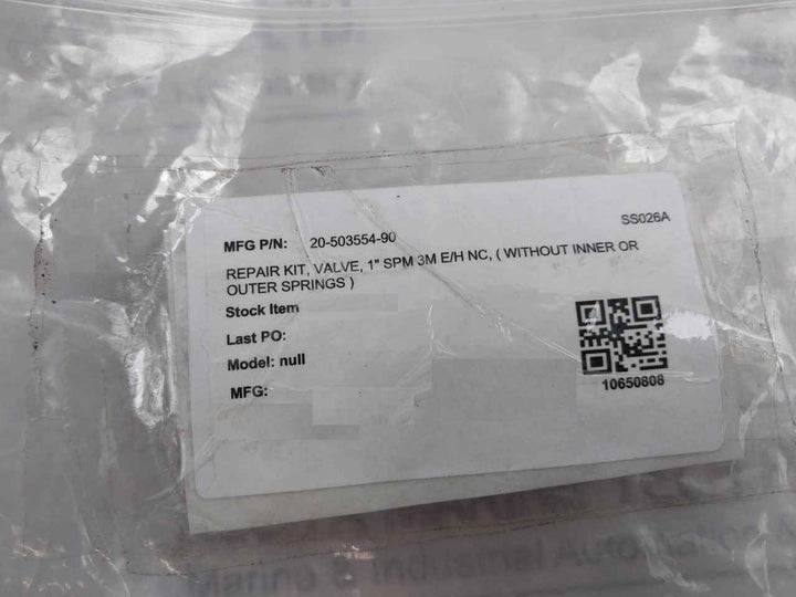 Ge 20-503554-90 Valve Repair Kit (Without Inner Or Outer Springs) Rev C3
