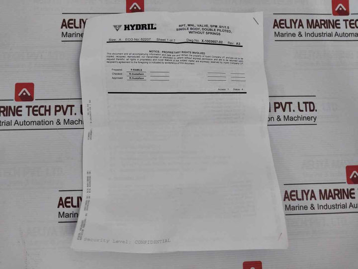 Ge 20-504470 Hydril Repair Kit 3K/5K Spm Valve Double Piloted 20-504469