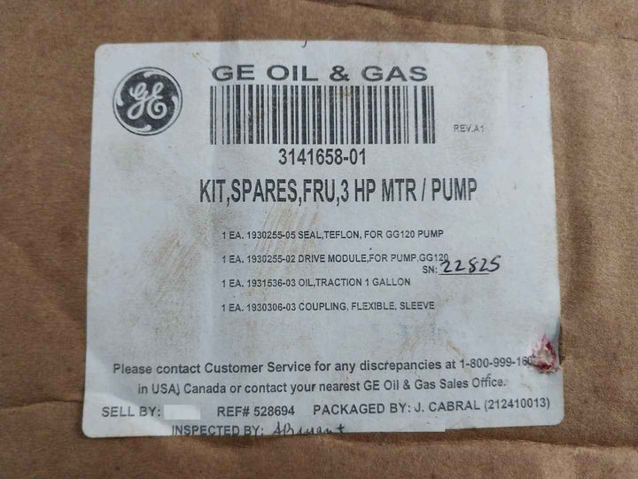 Ge 3141658-01 Graph-lock Style Teflon Seal Kit Type 9T G120Ui311-f Rev A1