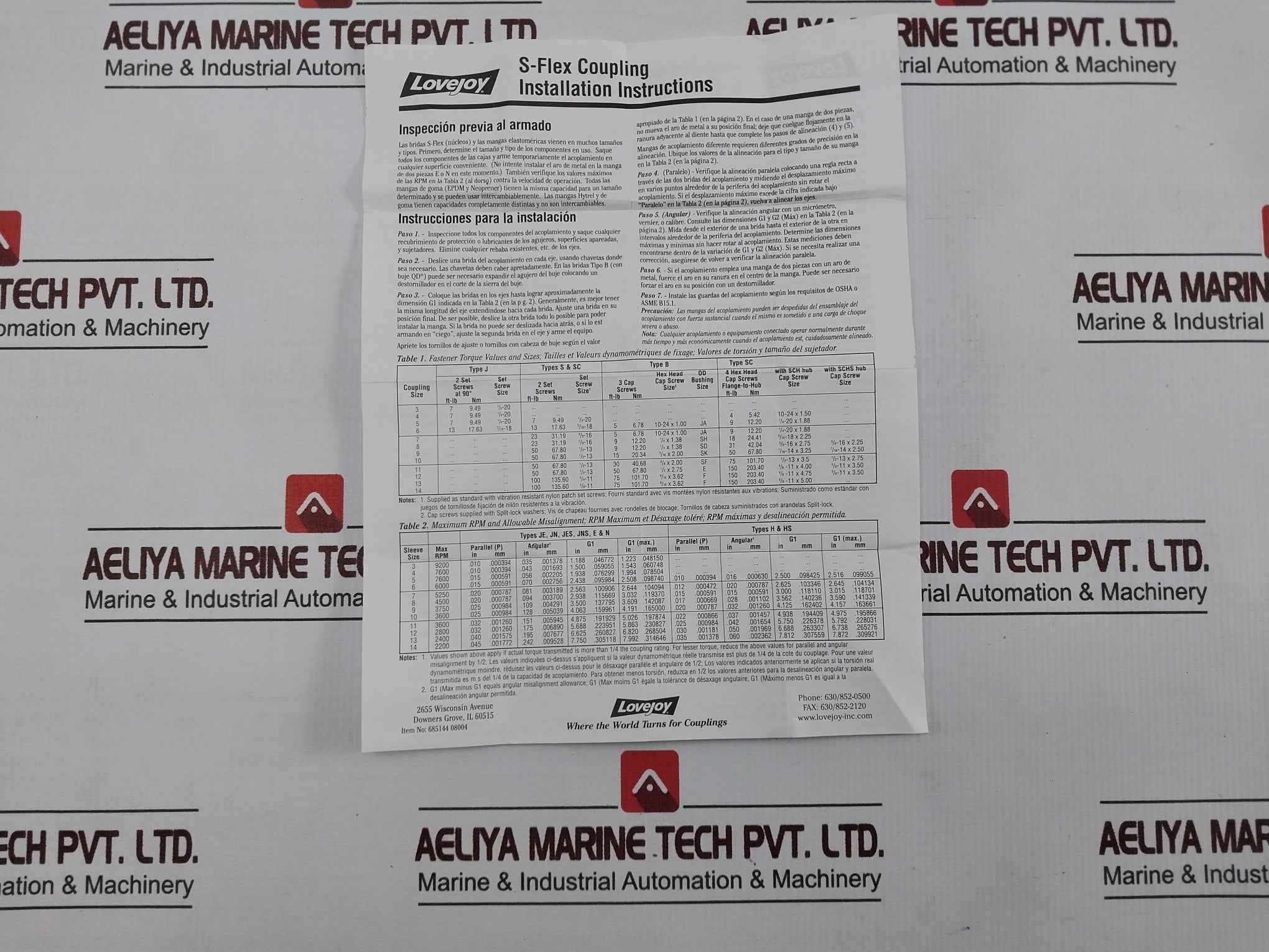 Ge 3141658-01 Pump Spare Kit S-flex Coupling Size 6 Seal Sleeve Rev A1