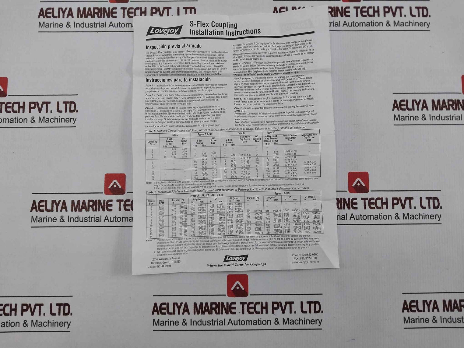 Ge 3141658-01 Pump Spare Kit S-flex Coupling Size 6 Seal Sleeve Rev A1
