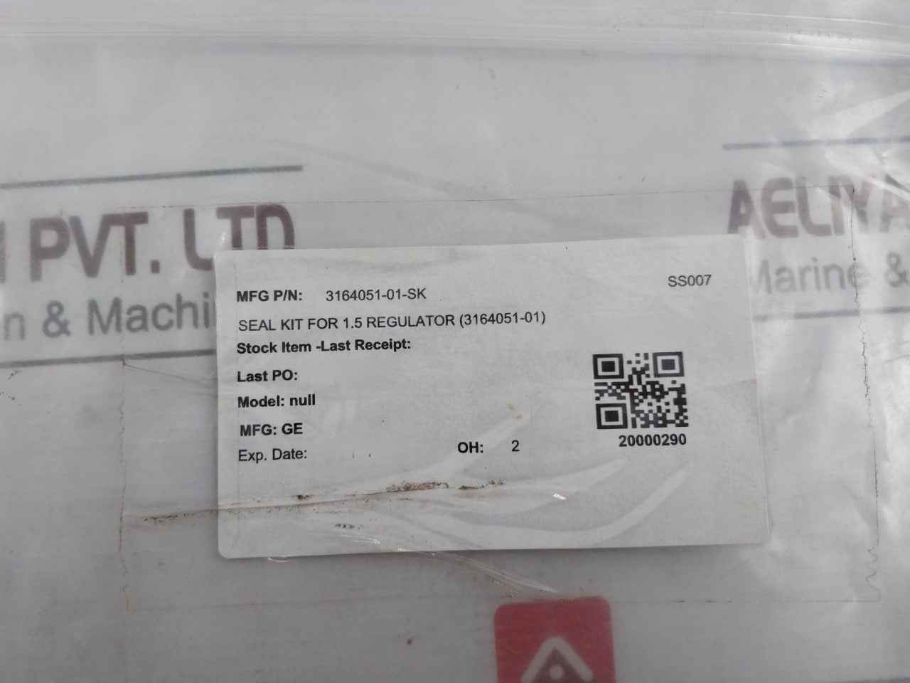 Ge 3164051-01-sk Seal Kit For 1.5 Regulator Lpn Ddc0065213 Ss007