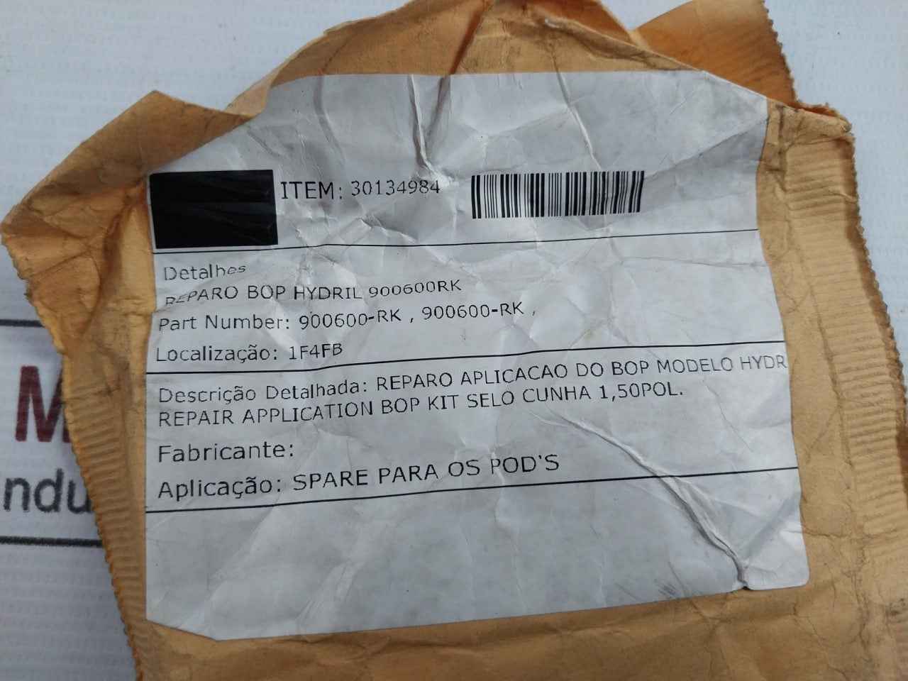Ge 900600-rk Repair Application Bop 1.50 Wedge Seal Element Kit Rev.Nc
