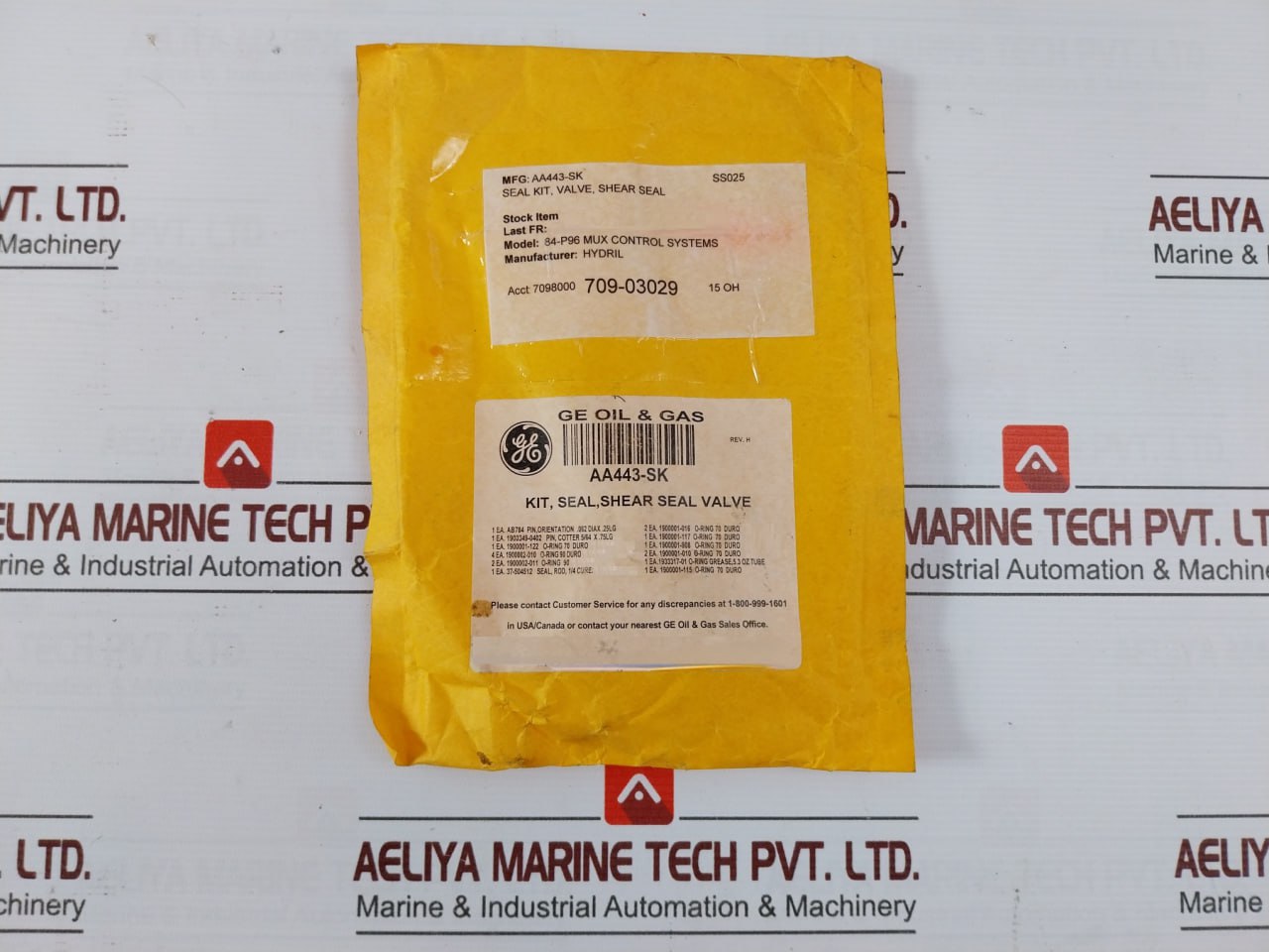 Ge Aa443-sk Shear Seal Valve Kit Assy. Rev.H Ab784 84-p96