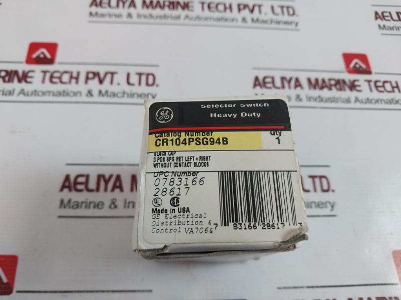 Ge Cr104Psg94B Selector Switch, 3 Position Spg, 025-003-06-05