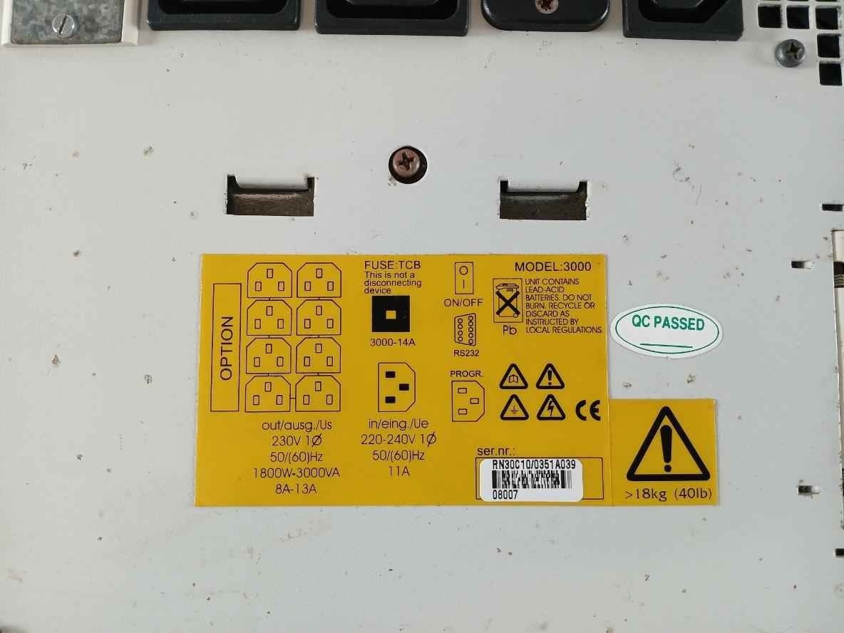 Ge Digital Energy Netpro 3000 Ups With Battery Pack 230V 3000Va 72Vdc