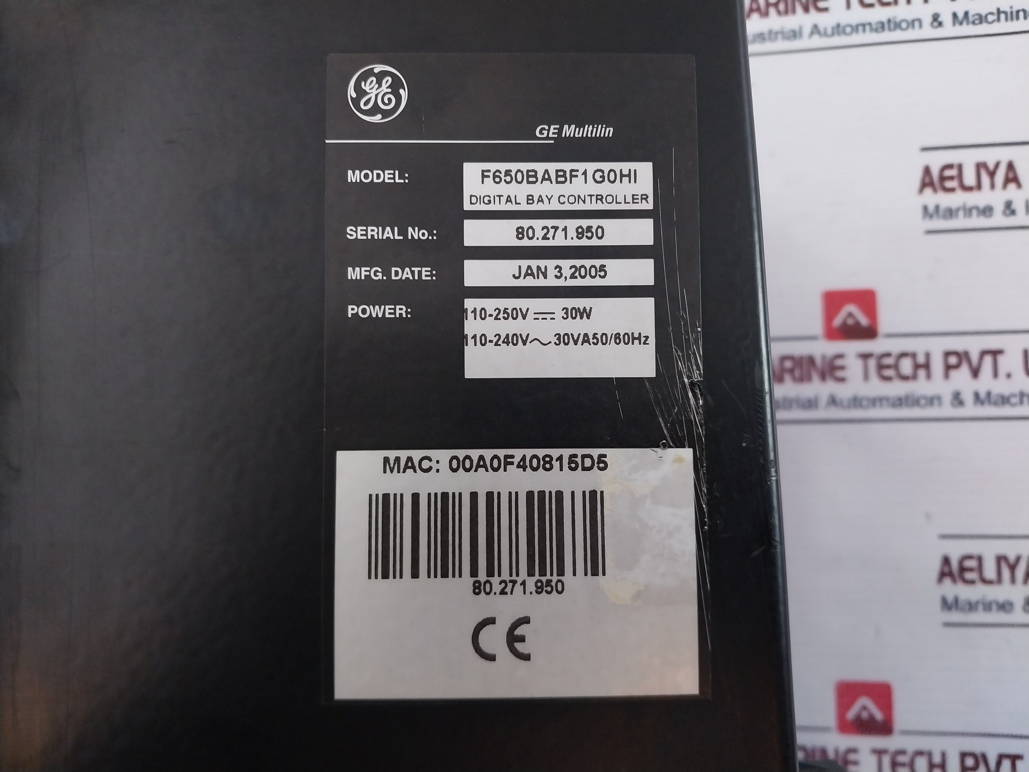 Ge F650Babf1G0Hi F650 Digital Bay Controller 10-250V 30W 50/60Hz