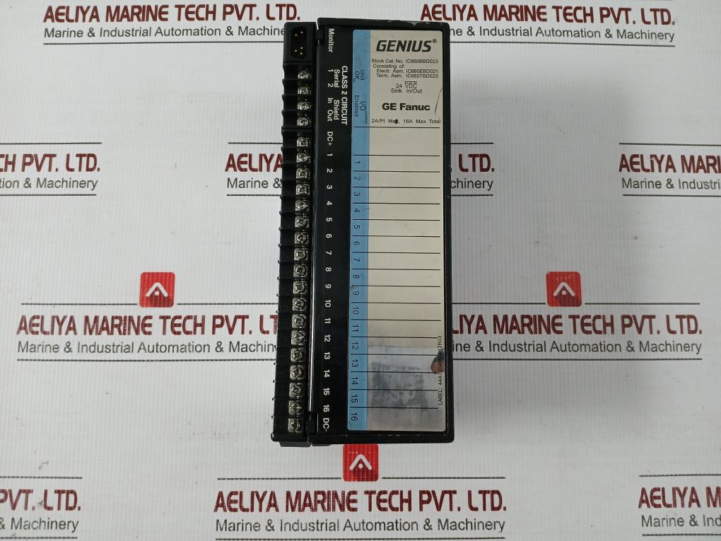 Ic660Bbd023 16-circuit Discrete Dc Source I/O Block Module Ge Fanuc 24Vdc