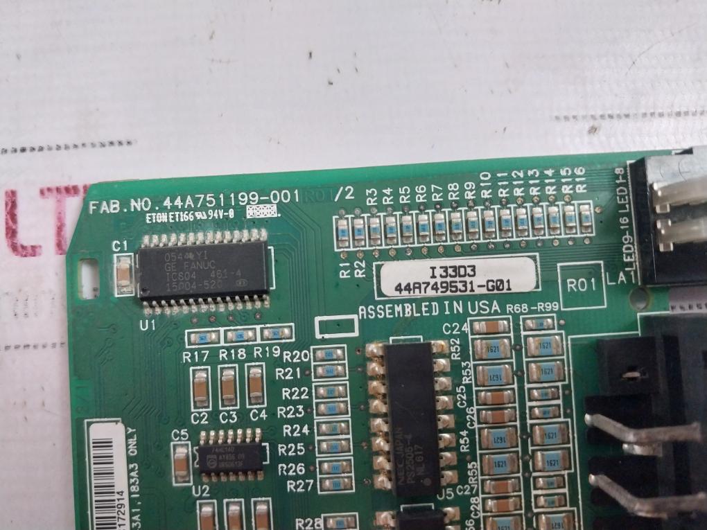 Ge Fanuc 44A751199-001 Pcb For Plc 16 Points Input Module 94V-0