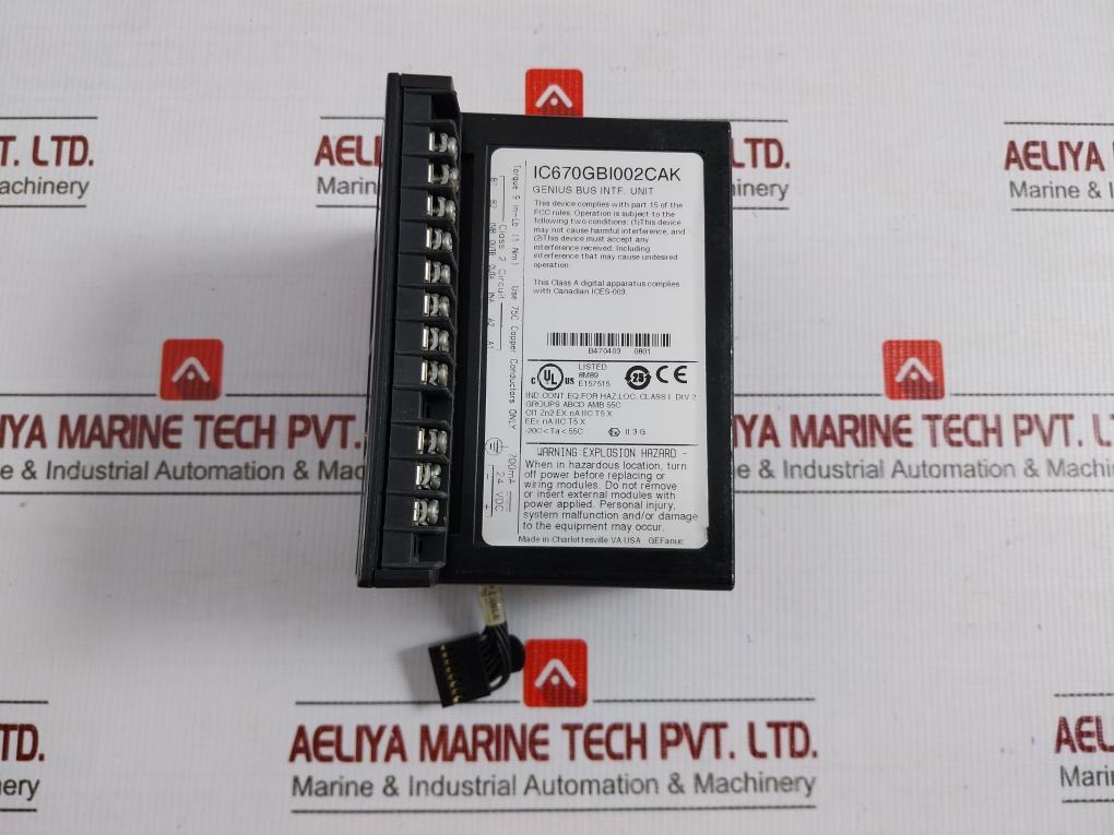 Ge Fanuc Bus Interface Unit 24Vdc 700Ma Ic670Gbi002Cak