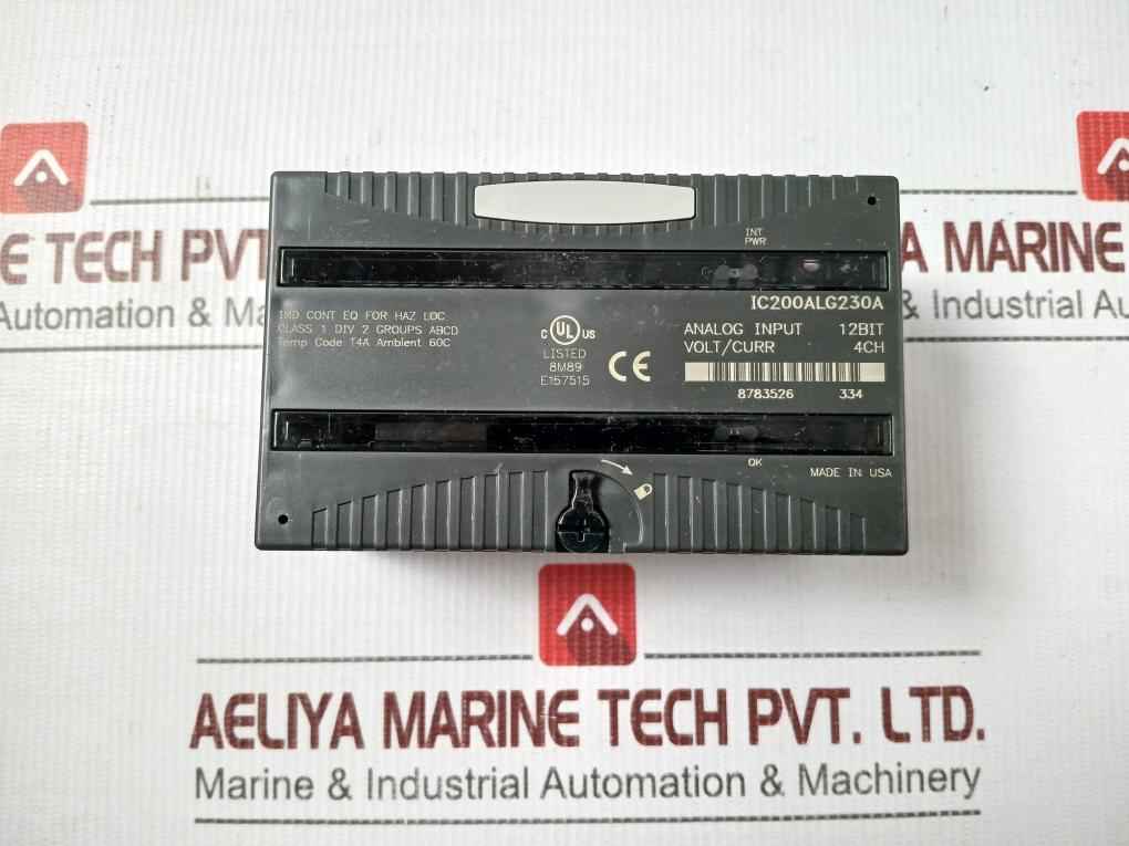 Ge Fanuc Ic200Alg230A Analog Input Module 12 Bit E157515 4Ch 60C