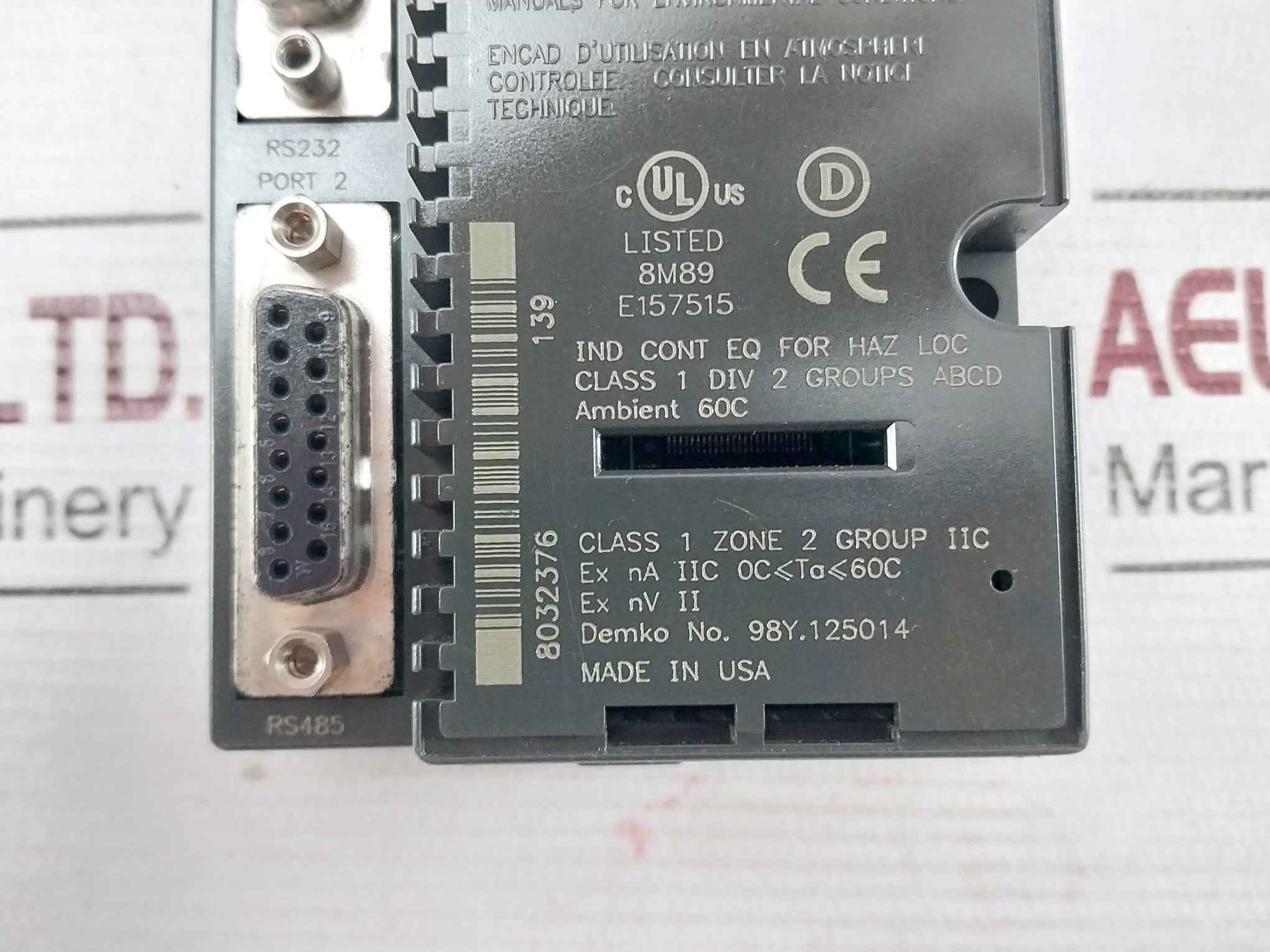 Ge Fanuc Ic200Cpu001-ce Cpu Module Cpu001-ce Rs-232 Rs-485 2.63" X 5.04"