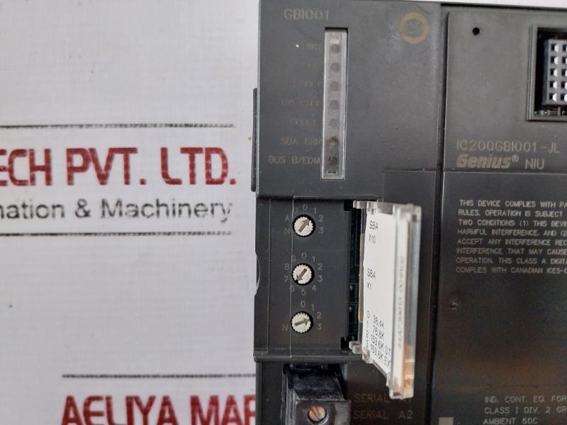 Ge Fanuc Ic200Gbi001-jl Genius Network Interface Unit V1.1197 44A739913-001R02