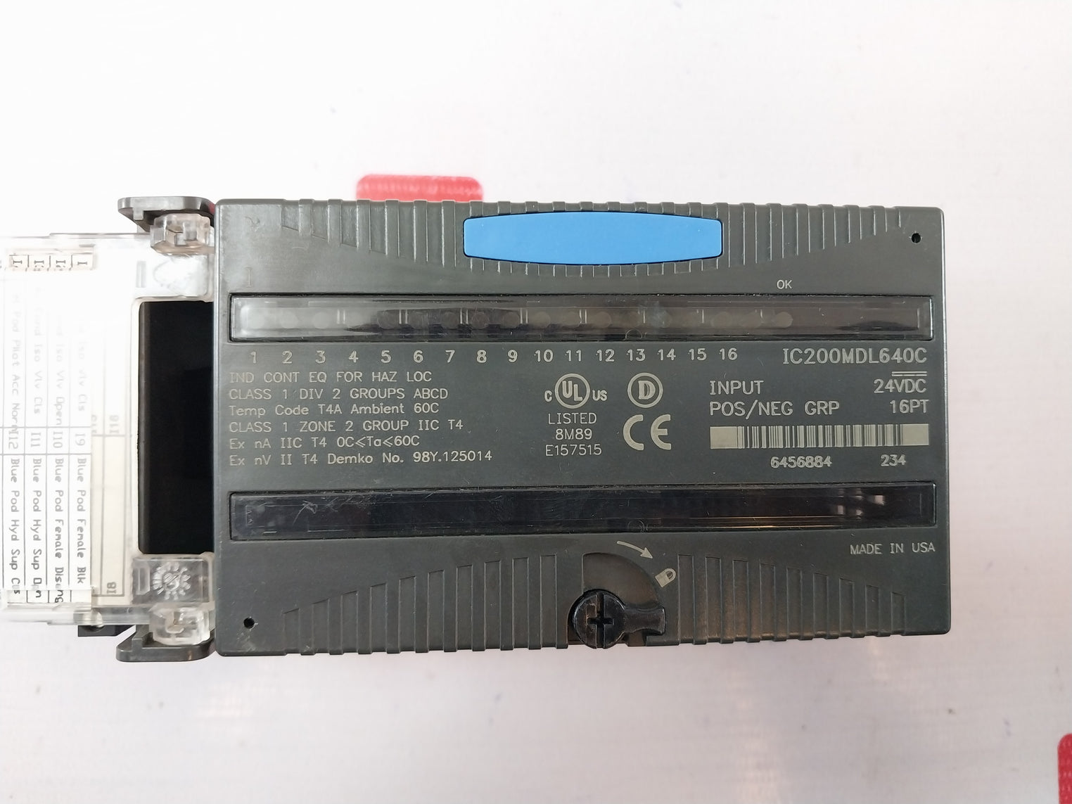 Ge Fanuc Ic200Mdl640C Input Module 24Vdc