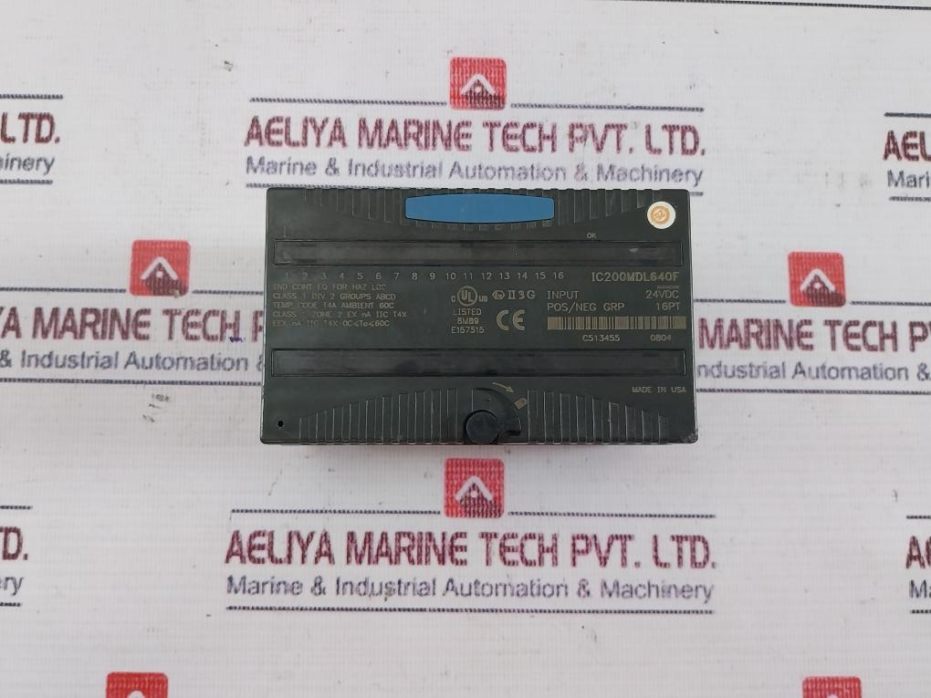 Ge Fanuc Ic200Mdl640F Input Module 24Vdc 16Pt Class 1 Div 2 Temp T4A 60C