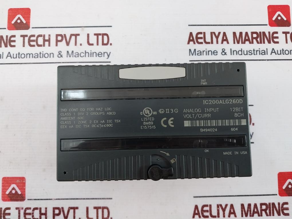 GE Fanuc IC200ALG260D 8 channel, 12 Bit, Voltage/Current Analog Input Module