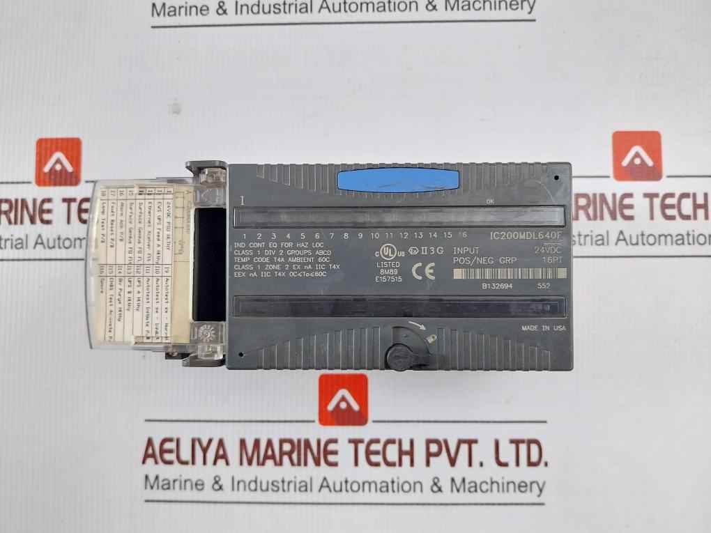 Ge Fanuc Ic200mdl640f Input Module 24vdc Eex Na Iic T4x 0c Ta 60c